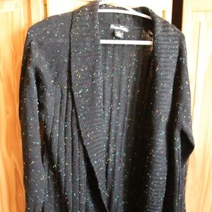 Evelyn Taylor Black/Multi Cardigan 1X
